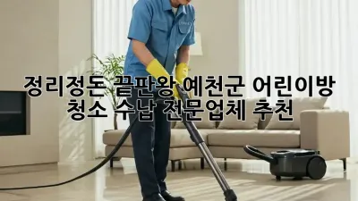정리정돈 끝판왕! 예천군 어린이방 청소, 수납 전문업체 추천 ✨